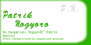 patrik mogyoro business card